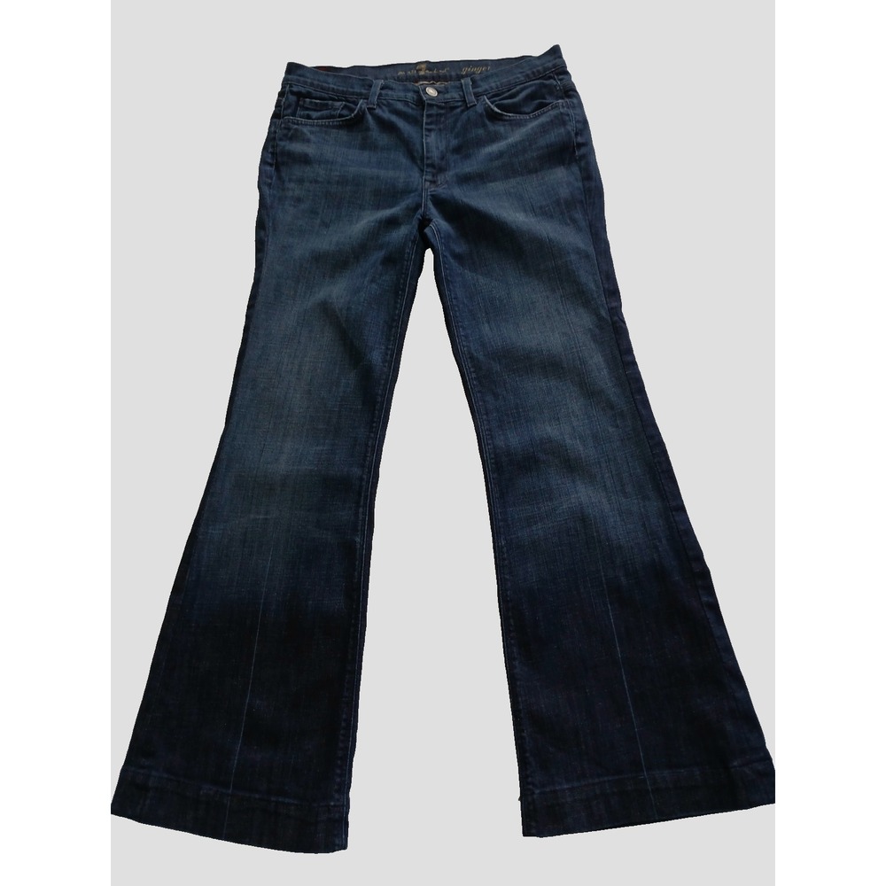 7 For All Mankind Ginger Blue Denim Flared Jeans Size 31